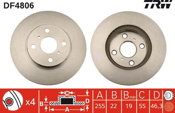 TRW DF4806 - Discofreno autozon.pro