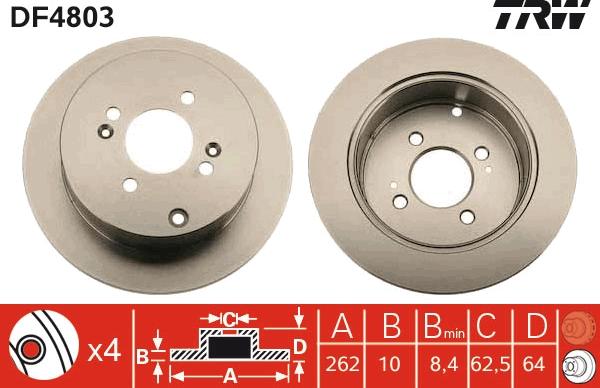 TRW DF4803 - Discofreno autozon.pro