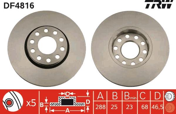 TRW DF4816 - Discofreno autozon.pro