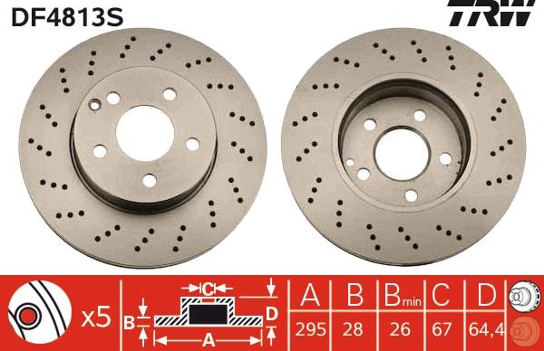 TRW DF4813S - Discofreno autozon.pro