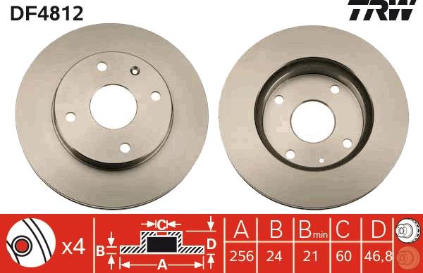 TRW DF4812 - Discofreno autozon.pro