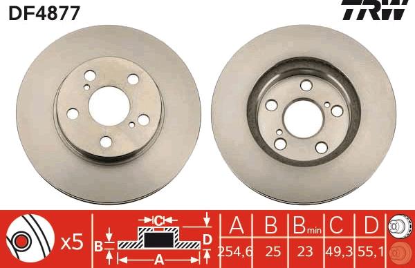 TRW DF4877 - Discofreno autozon.pro