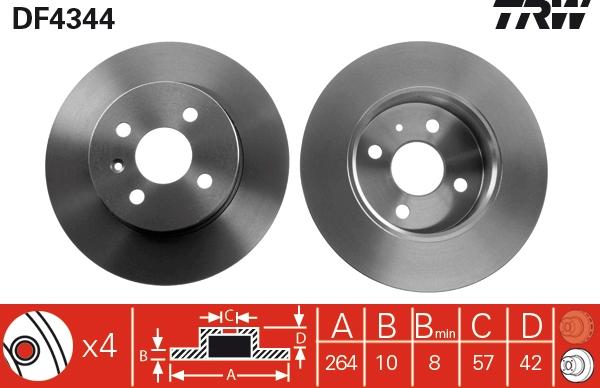 TRW DF4344 - Discofreno autozon.pro