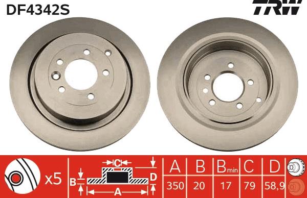 TRW DF4342S - Discofreno autozon.pro