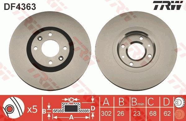 TRW DF4363 - Discofreno autozon.pro