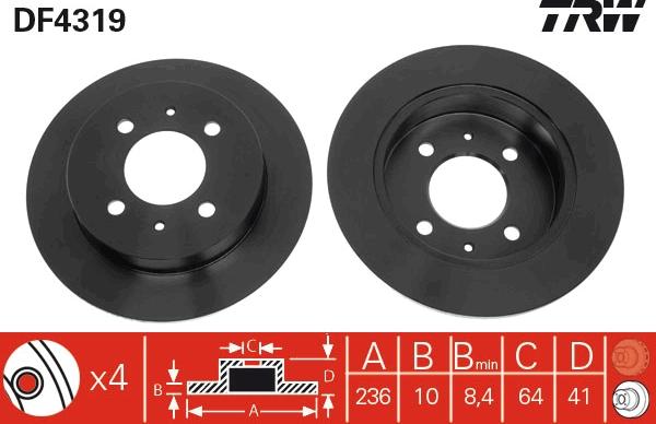 TRW DF4319 - Discofreno autozon.pro