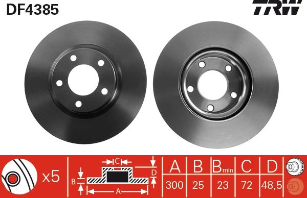 TRW DF4385 - Discofreno autozon.pro