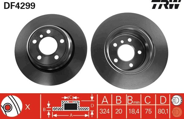 TRW DF4299 - Discofreno autozon.pro