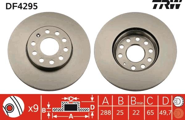 TRW DF4295 - Discofreno autozon.pro