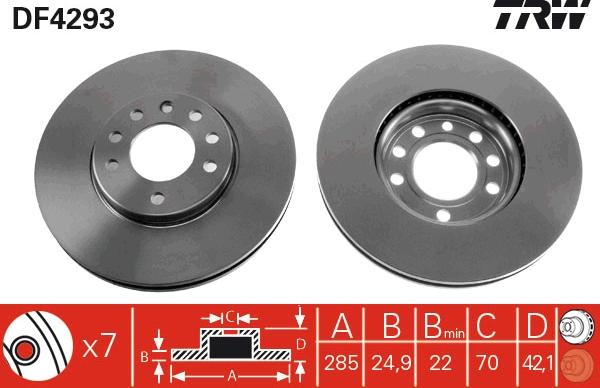 TRW DF4293 - Discofreno autozon.pro