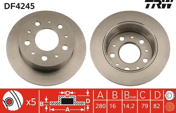 TRW DF4245 - Discofreno autozon.pro