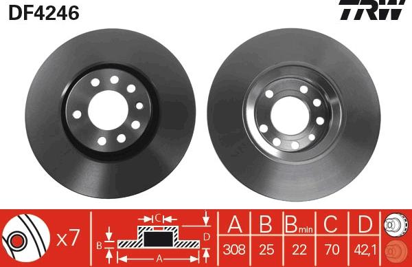 TRW DF4246 - Discofreno autozon.pro