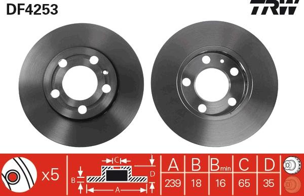 TRW DF4253 - Discofreno autozon.pro