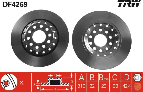 TRW DF4269 - Discofreno autozon.pro