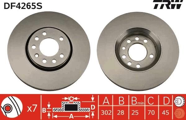 TRW DF4265S - Discofreno autozon.pro