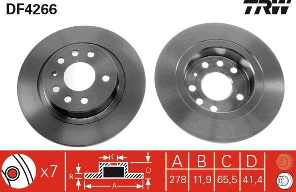 TRW DF4266 - Discofreno autozon.pro