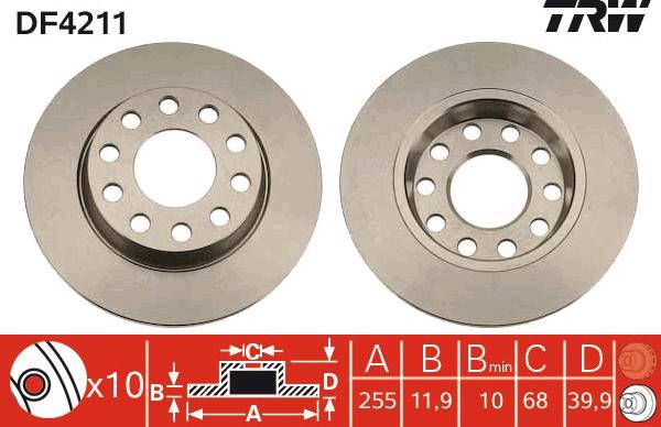 TRW DF4211 - Discofreno autozon.pro