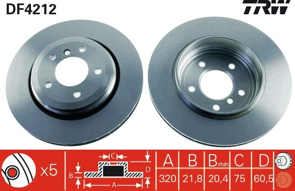 TRW DF4212 - Discofreno autozon.pro