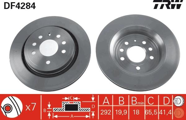 TRW DF4284 - Discofreno autozon.pro