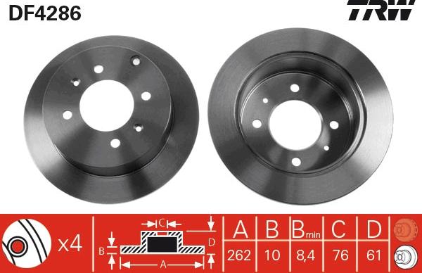 TRW DF4286 - Discofreno autozon.pro