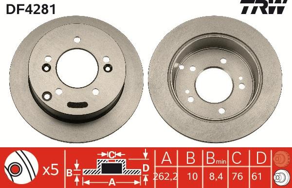 TRW DF4281 - Discofreno autozon.pro