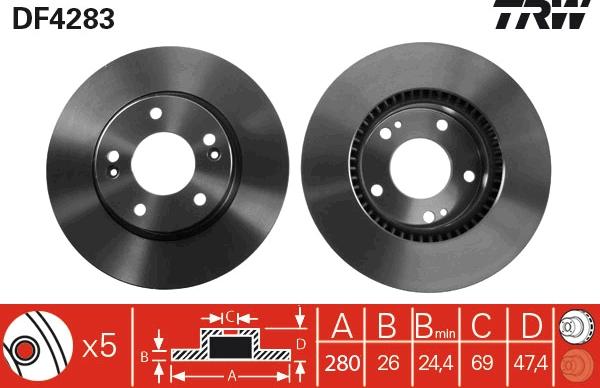 TRW DF4283 - Discofreno autozon.pro