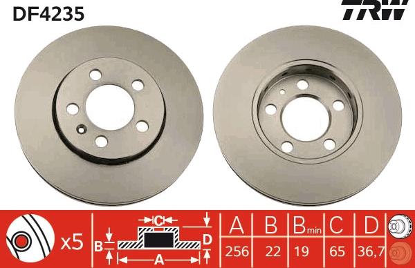 TRW DF4235 - Discofreno autozon.pro