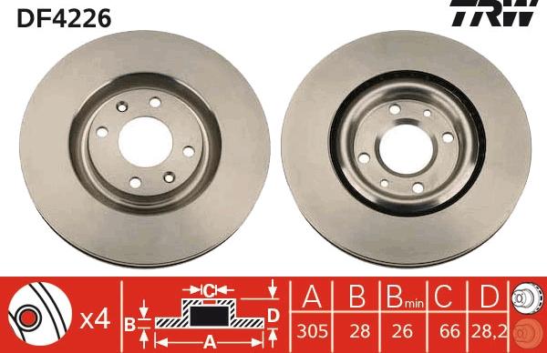 TRW DF4226 - Discofreno autozon.pro