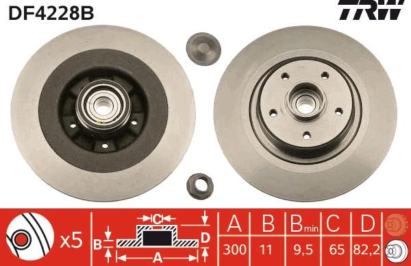 TRW DF4228BS - Discofreno autozon.pro