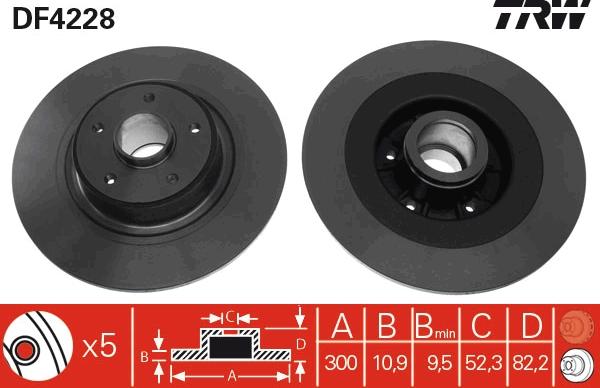 TRW DF4228 - Discofreno autozon.pro