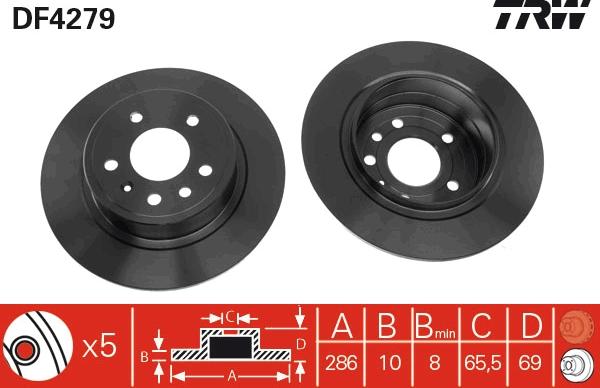 TRW DF4279 - Discofreno autozon.pro