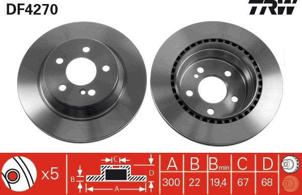 TRW DF4270 - Discofreno autozon.pro