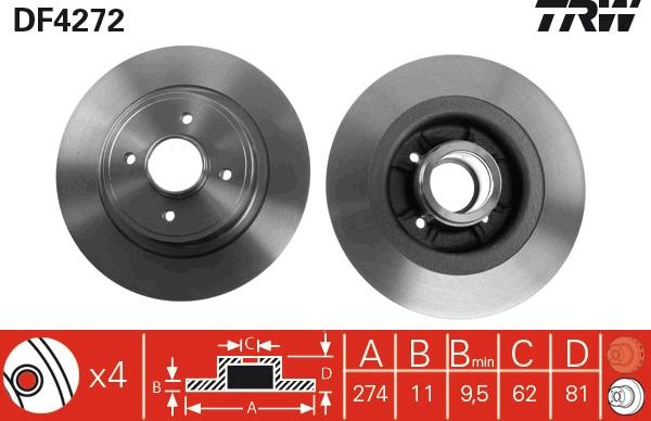 TRW DF4272 - Discofreno autozon.pro