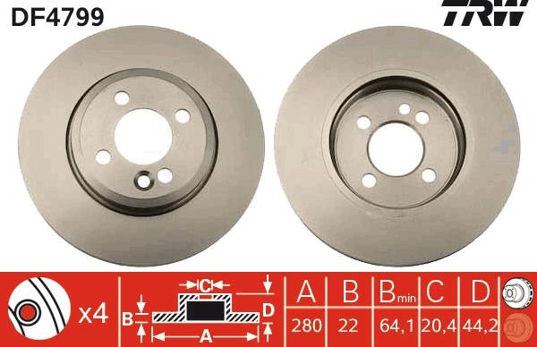 TRW DF4799 - Discofreno autozon.pro