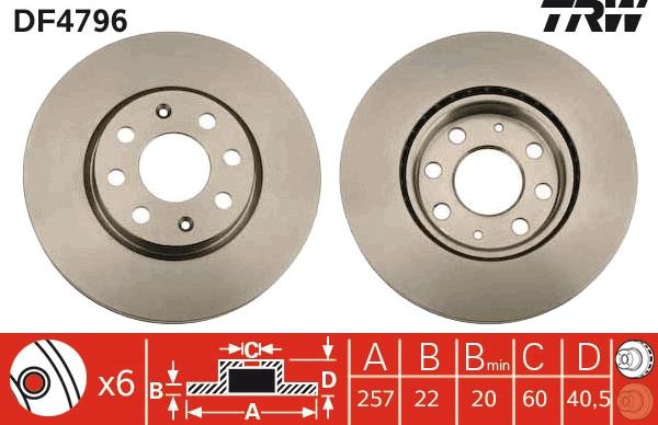 TRW DF4796 - Discofreno autozon.pro