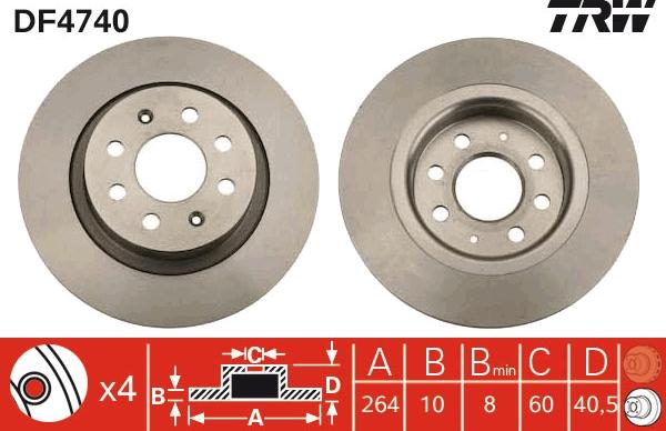 TRW DF4740 - Discofreno autozon.pro