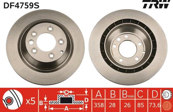 TRW DF4759S - Discofreno autozon.pro