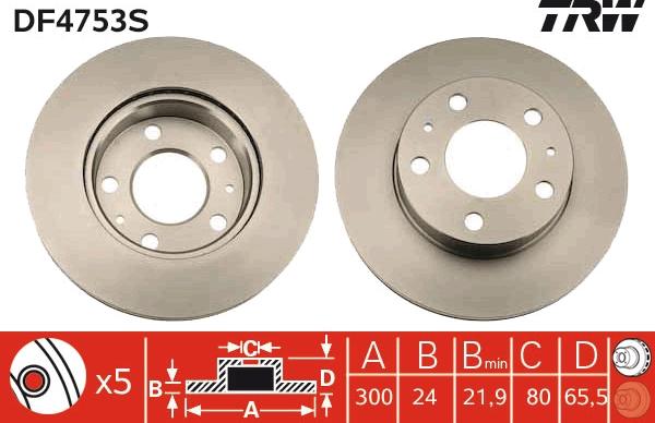 TRW DF4753S - Discofreno autozon.pro