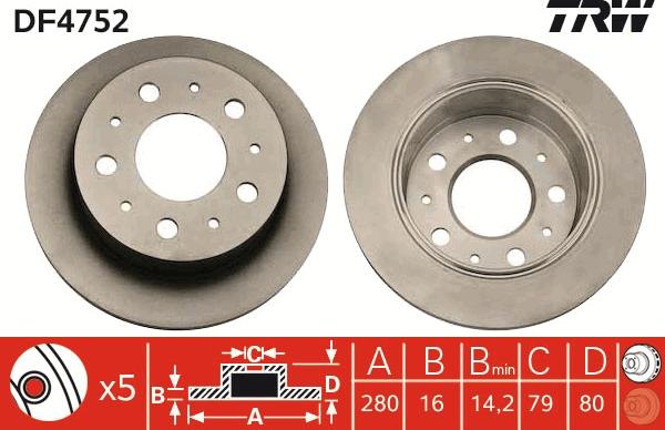 TRW DF4752 - Discofreno autozon.pro