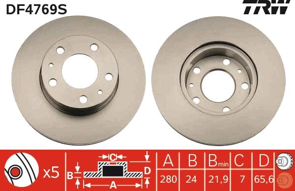 TRW DF4769S - Discofreno autozon.pro