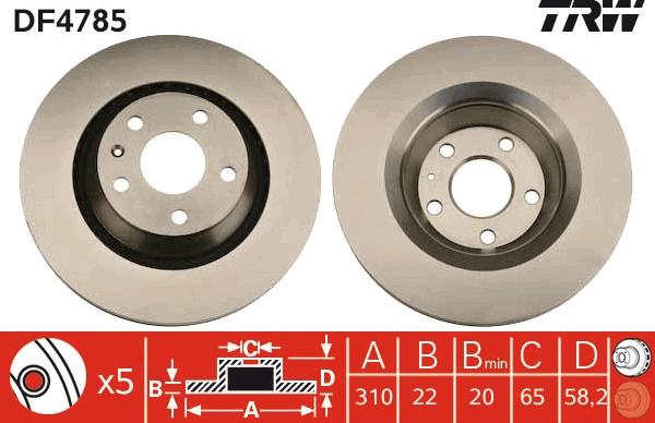 TRW DF4785 - Discofreno autozon.pro