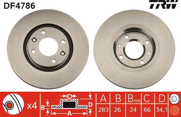 TRW DF4786 - Discofreno autozon.pro