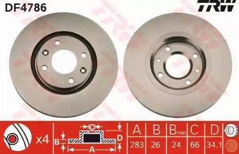 TRW DF4183BP - Discofreno autozon.pro