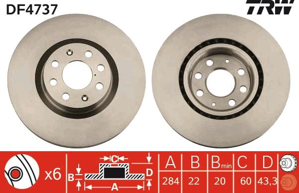 TRW DF4737 - Discofreno autozon.pro