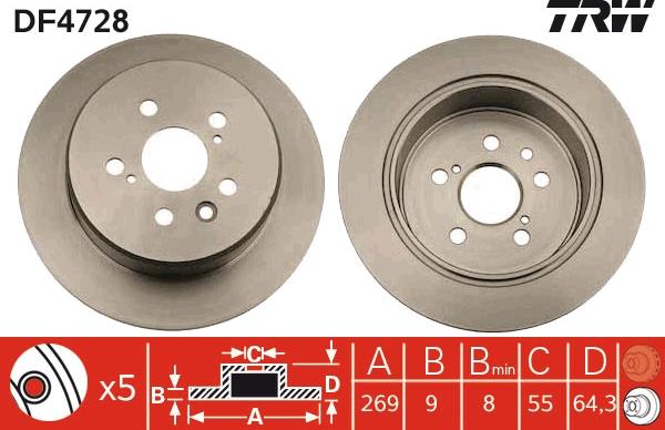 TRW DF4728 - Discofreno autozon.pro