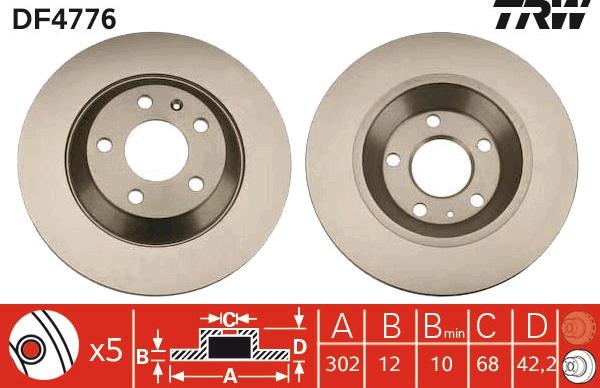 TRW DF4776 - Discofreno autozon.pro