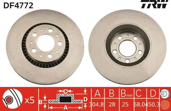 TRW DF4772 - Discofreno autozon.pro