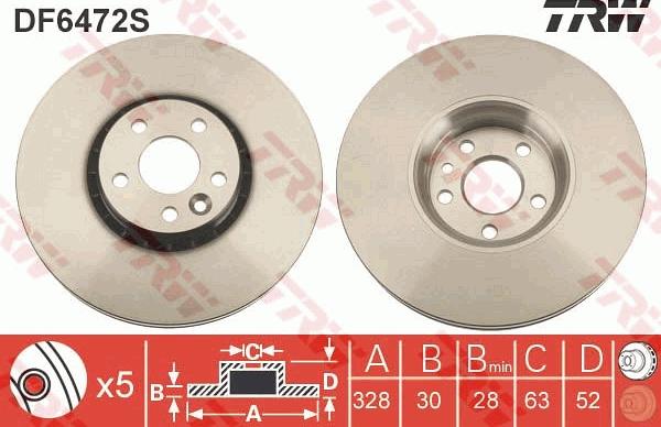 TRW DF6472S - Discofreno autozon.pro