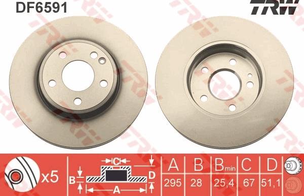 TRW DF6591 - Discofreno autozon.pro