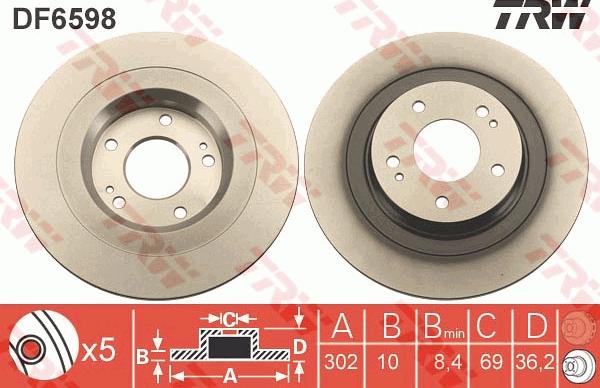 TRW DF6598 - Discofreno autozon.pro